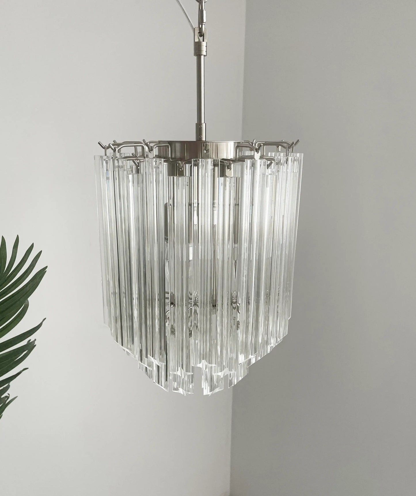 Quadriedri Murano Prisms Transparant Chandelier - Nuvé