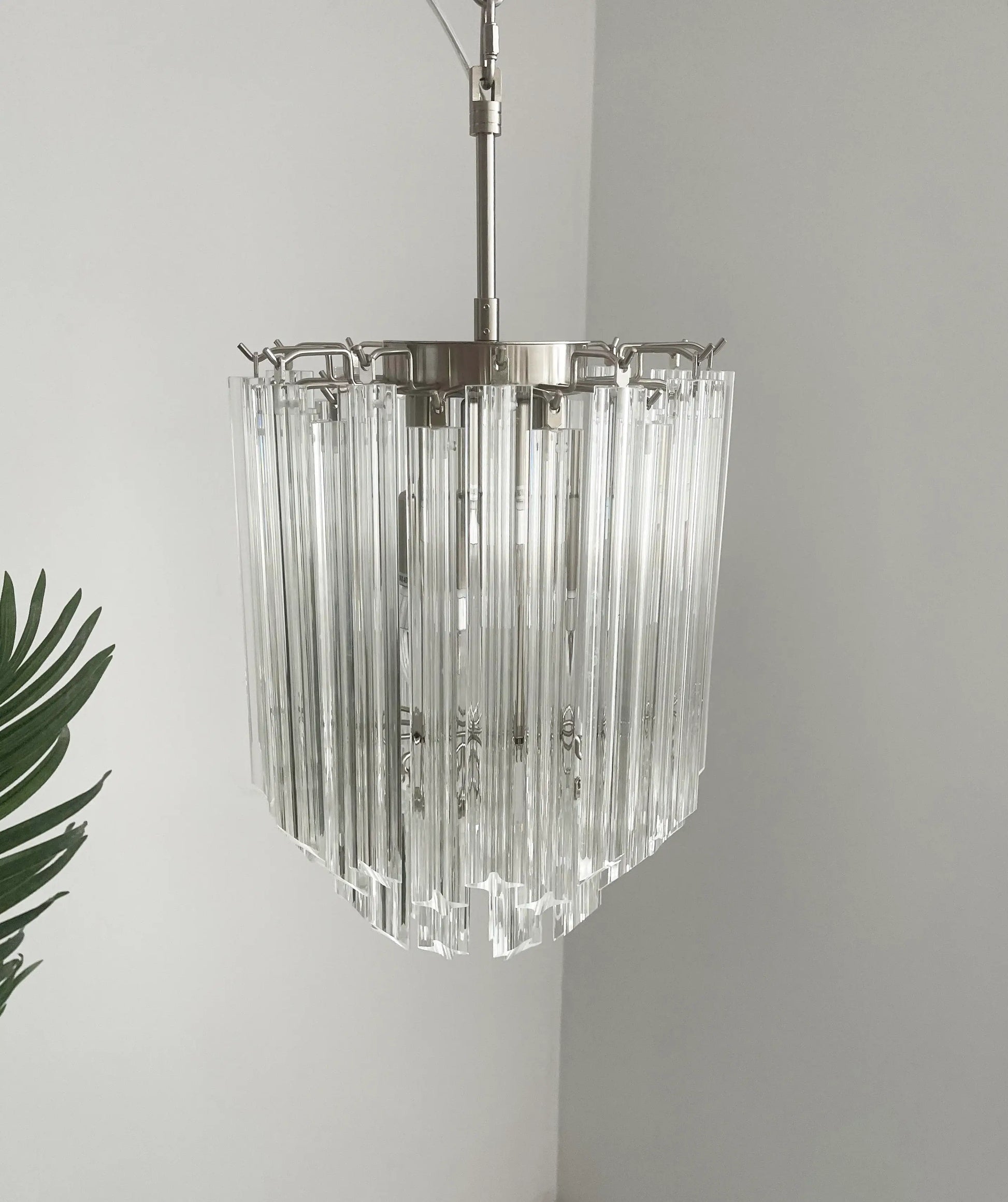 Quadriedri Murano Prisms Transparant Chandelier - Nuvé
