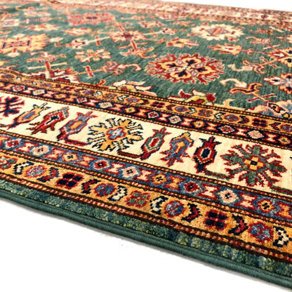 Super Kazak (4'x9' Runner) green/ivory