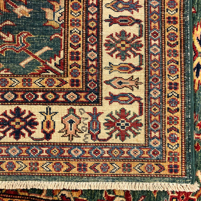 Super Kazak (4'x9' Runner) green/ivory