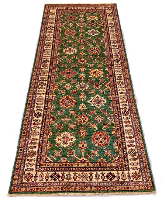 Super Kazak 3'11"x9'01" grn/ivory - Nuvé