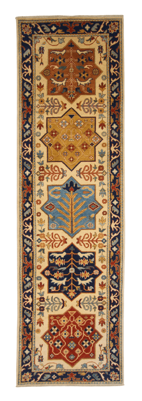 Kazak 2'10"x9'07" ivo/nav - Nuvé