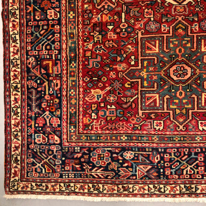Vintage Persian Karajeh (5'01"x12'10") red/indigo - Nuvé
