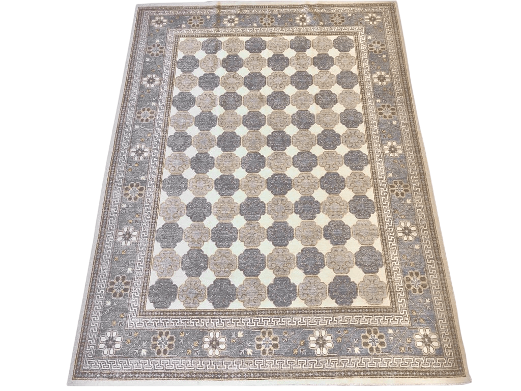 Antique-Washed Khotan (8'11"x11'10") ivory/gray - Nuvé