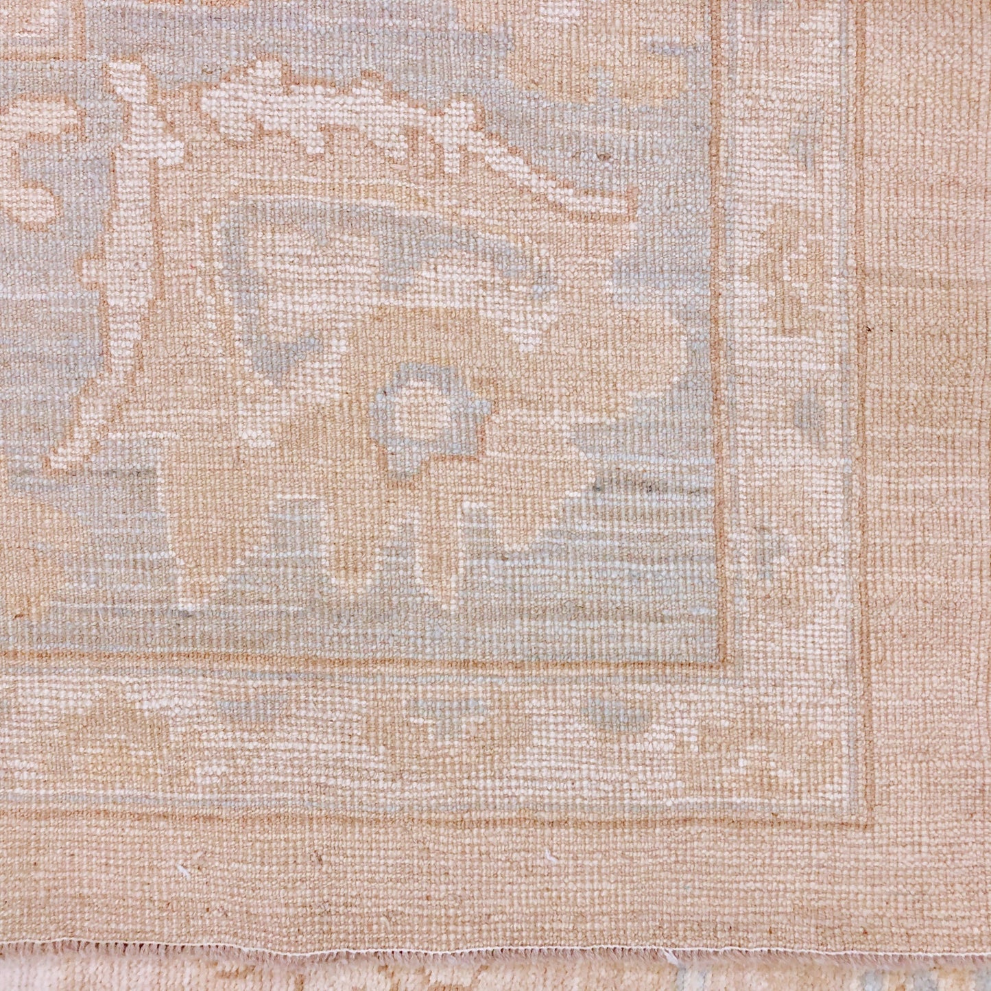 Antique Washed Oushak (10'04"x14'07") sand/lt.blue