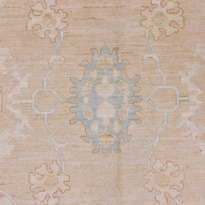 Antique Washed Oushak (10'04"x14'07") sand/lt.blue
