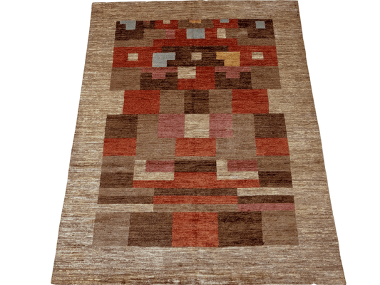 Contemporary Block Gabbeh (7'10"x10'02") multicolor/camel - Nuvé