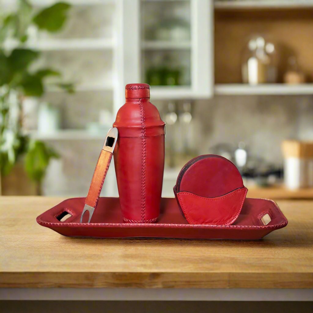 Salud | The All Leather Cocktail Shaker Collection - Nuvé