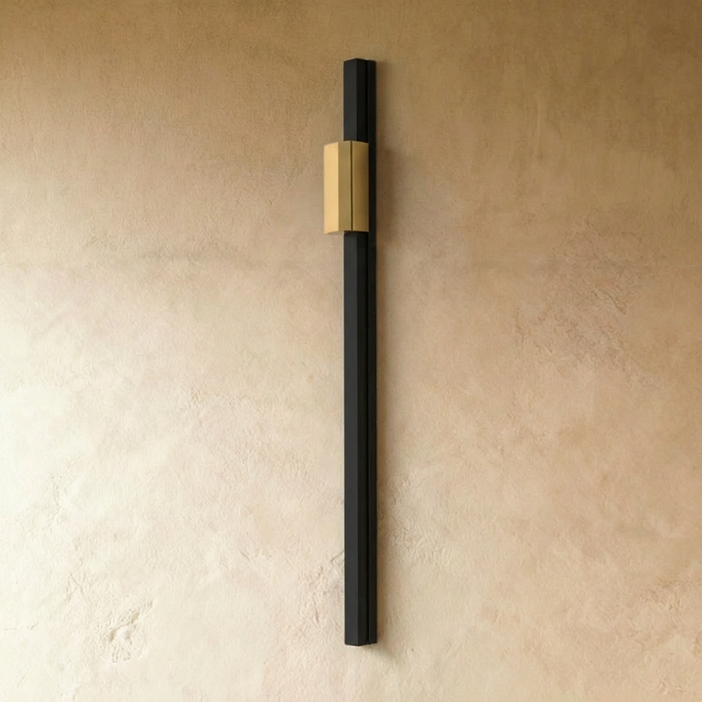 Black and gold Arth pull bar by Residence Supply, 58cm cabinet handle for home and garden furniture.