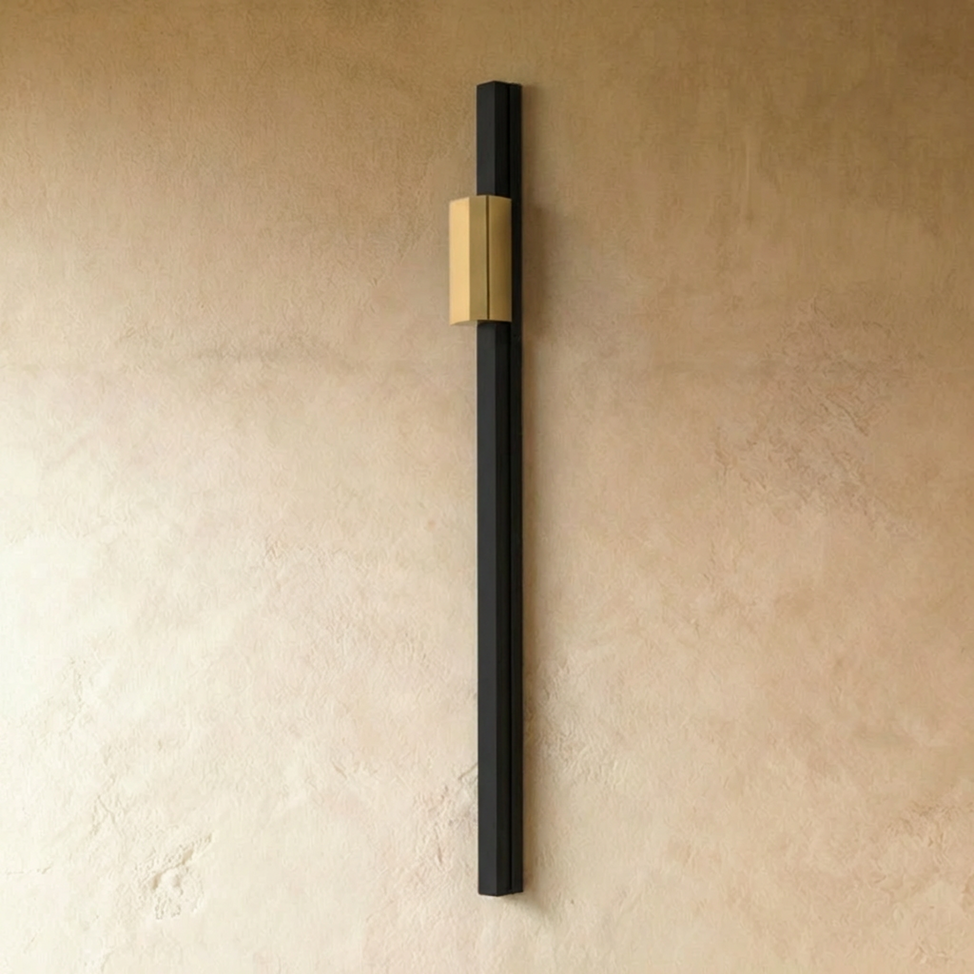 Black and gold Arth pull bar by Residence Supply, 58cm cabinet handle for home and garden furniture.