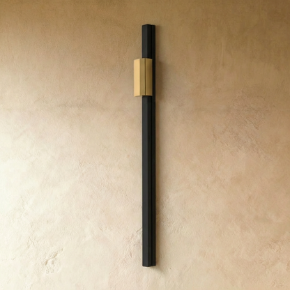 Black and gold Arth pull bar by Residence Supply, 58cm cabinet handle for home and garden furniture.