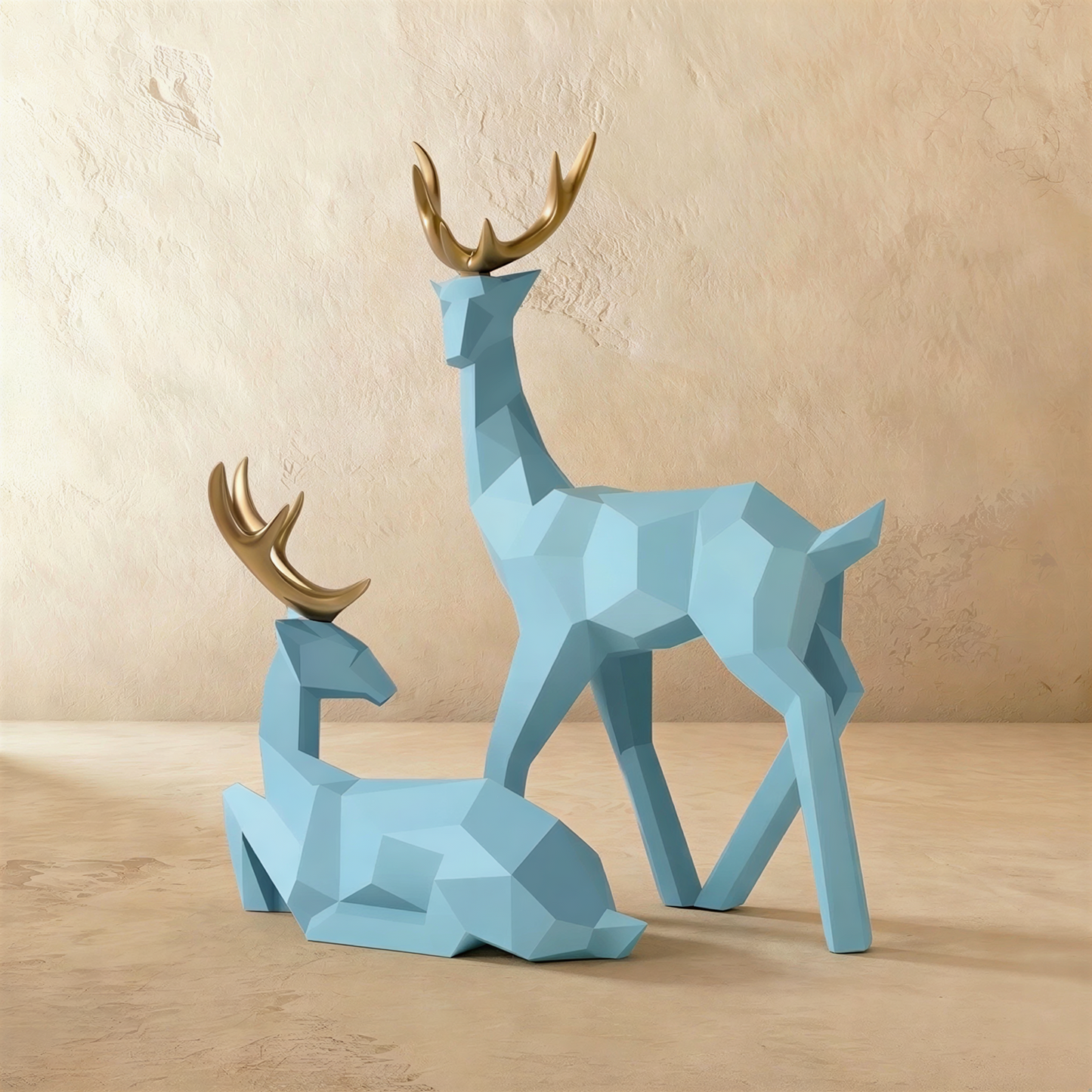 Cervidae Handcrafted Reindeer Figurines