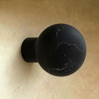 Black marble cabinet knob from Residence Supply's Fon collection, shown on a plain background for home and garden hardware.