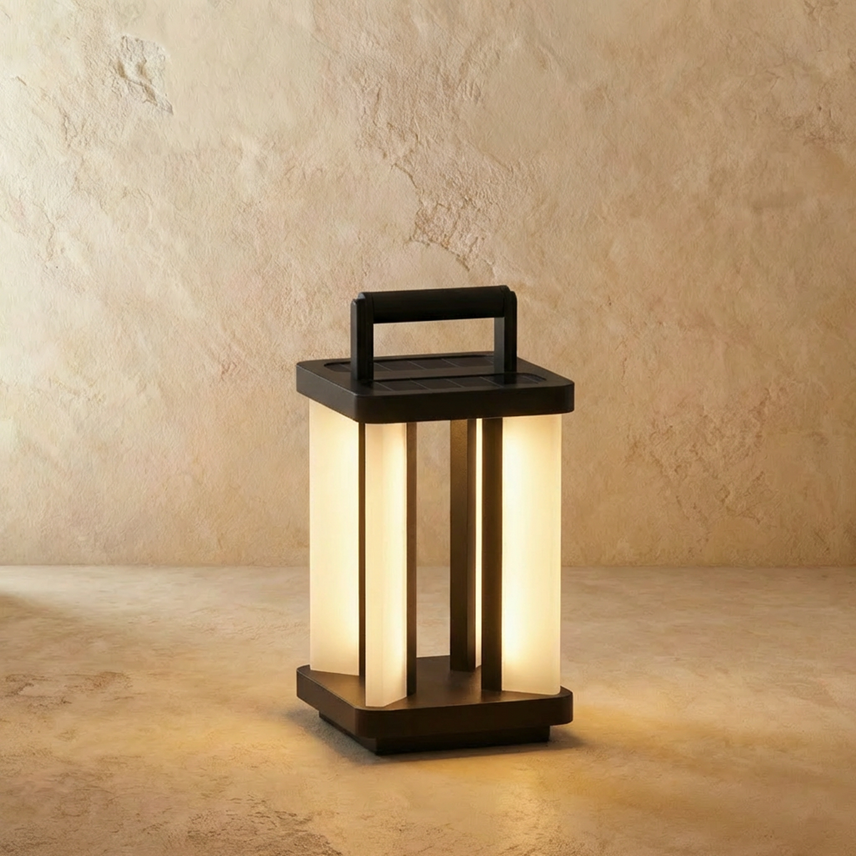 Black Gloza outdoor lamp by Residence Supply with a sleek design, displayed on a plain background.