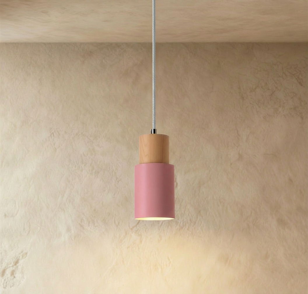 Pink Nouveau Pendant Light by Residence Supply, showcasing a modern pendant light with sleek design and soft pink finish.