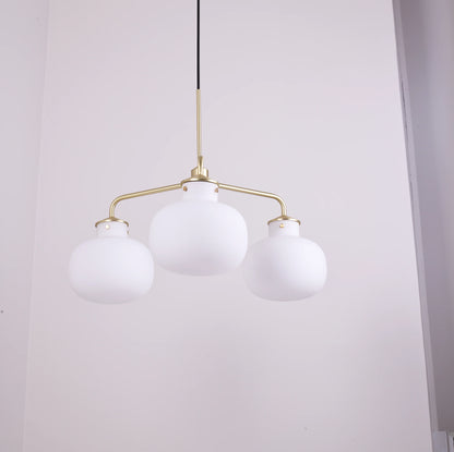 Modern Raito Opal Glass Chandelier - Nuvé