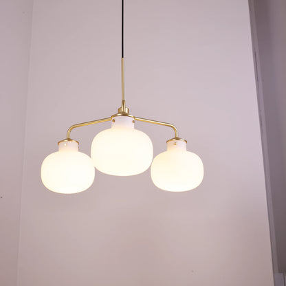 Modern Raito Opal Glass Chandelier - Nuvé
