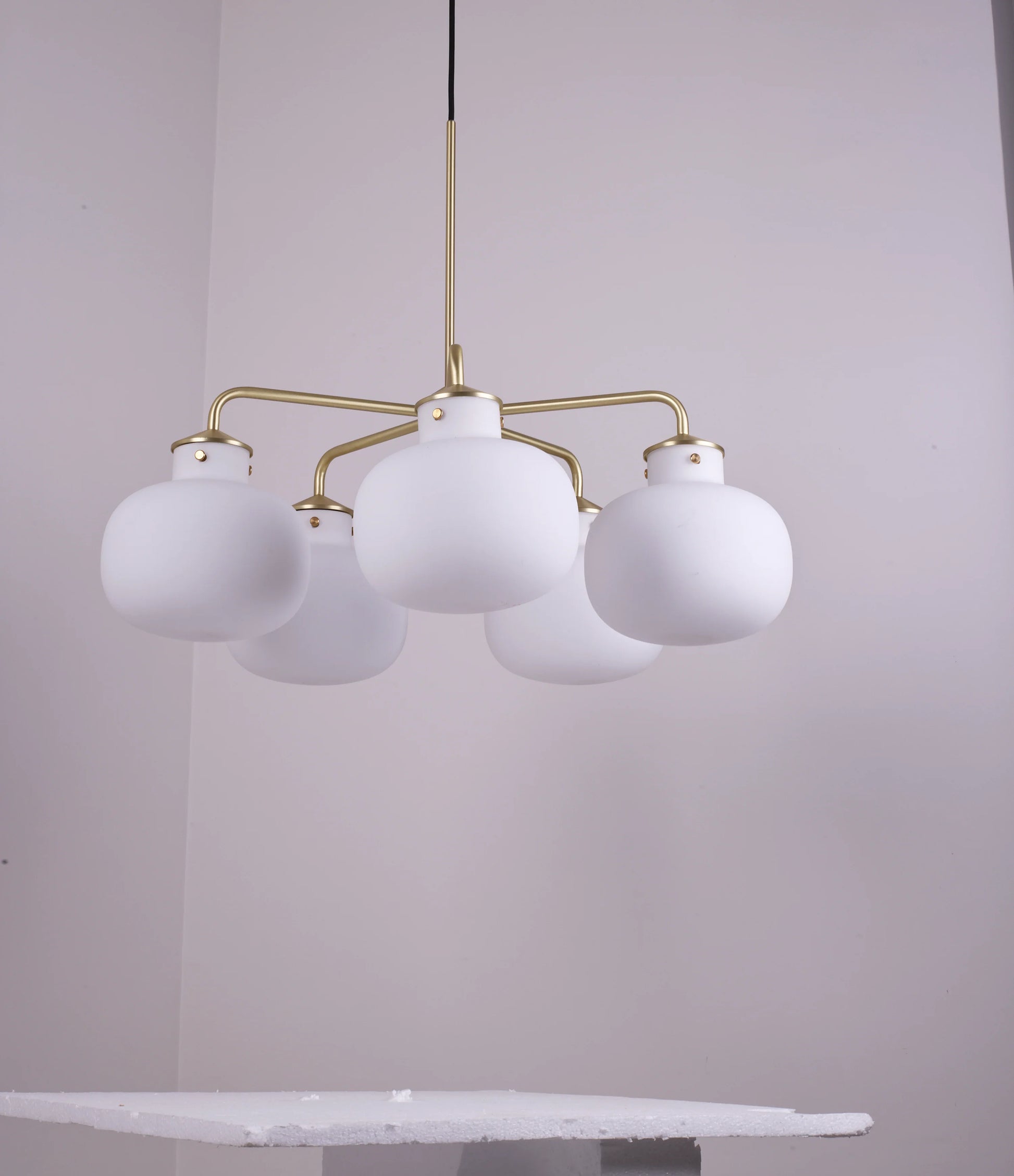 Modern Raito Opal Glass Chandelier - Nuvé
