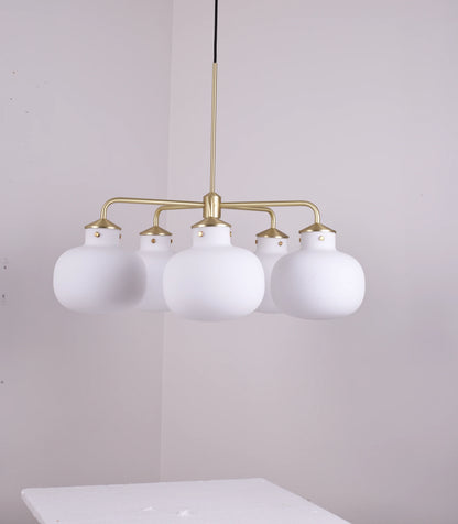 Modern Raito Opal Glass Chandelier - Nuvé