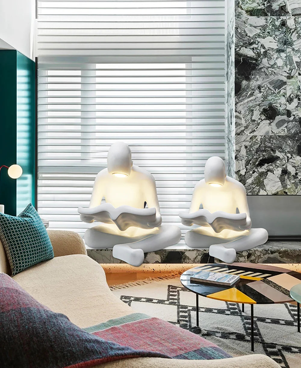 Reading Human Sculpture Floor Lamp - Nuvé
