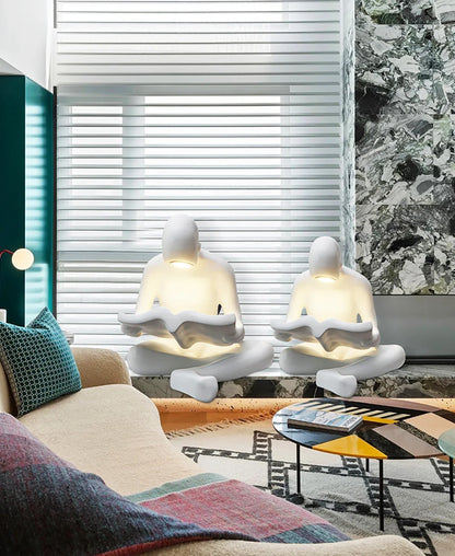 Reading Human Sculpture Floor Lamp - Nuvé