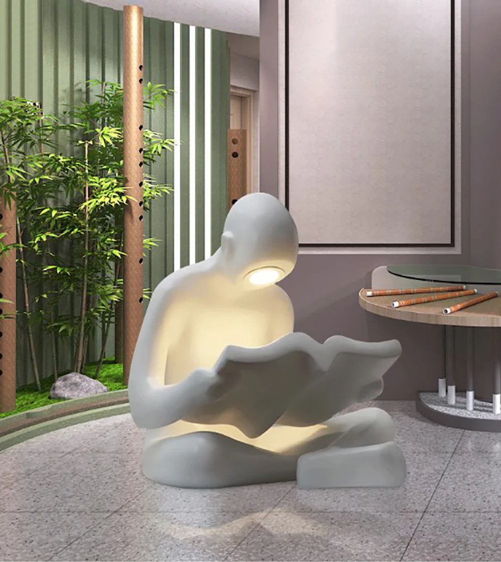 Reading Human Sculpture Floor Lamp - Nuvé
