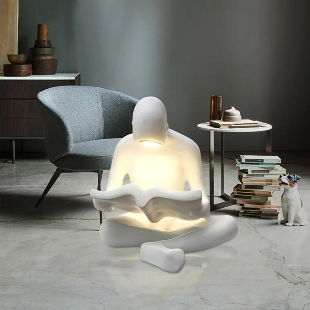Reading Human Sculpture Floor Lamp - Nuvé