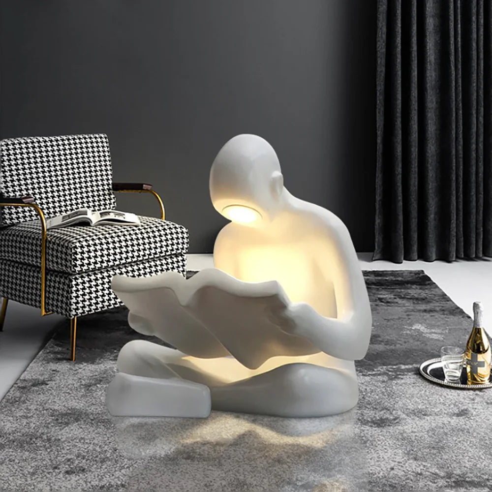 Reading Human Sculpture Floor Lamp - Nuvé