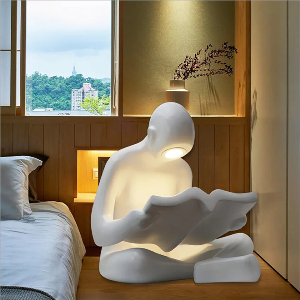 Reading Human Sculpture Floor Lamp - Nuvé