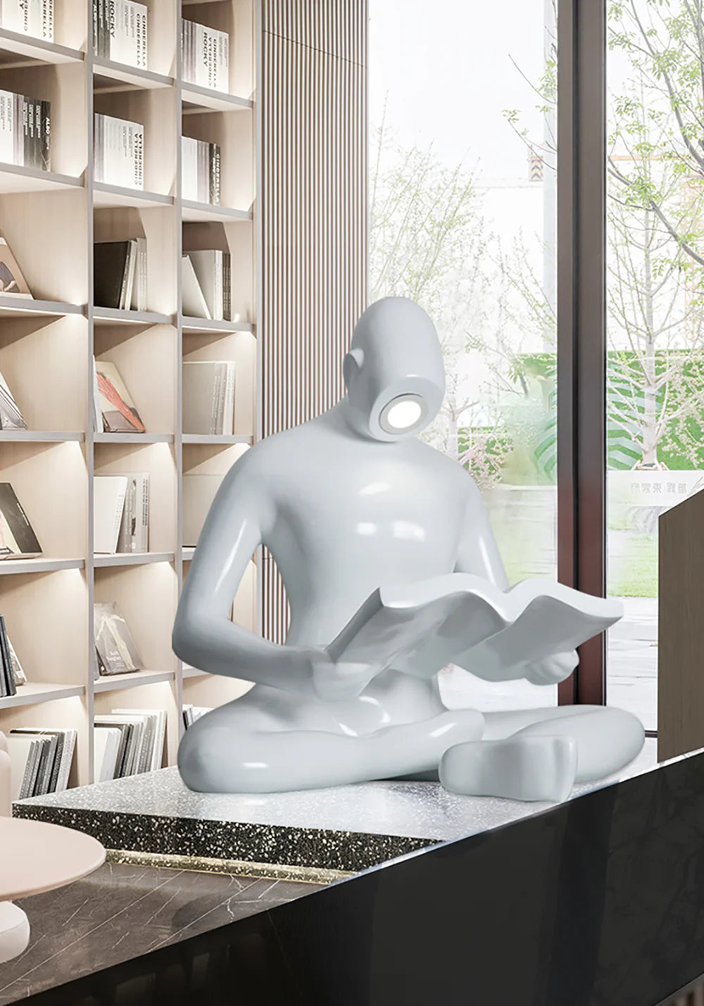 Reading Human Sculpture Floor Lamp - Nuvé