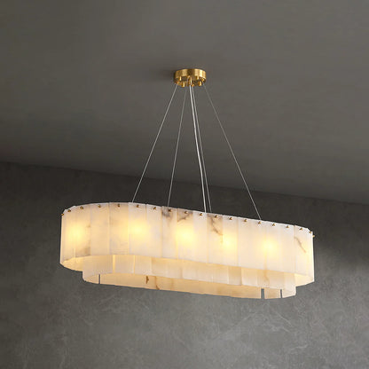 Rectangular Linear Alabaster Chandelier - Nuvé