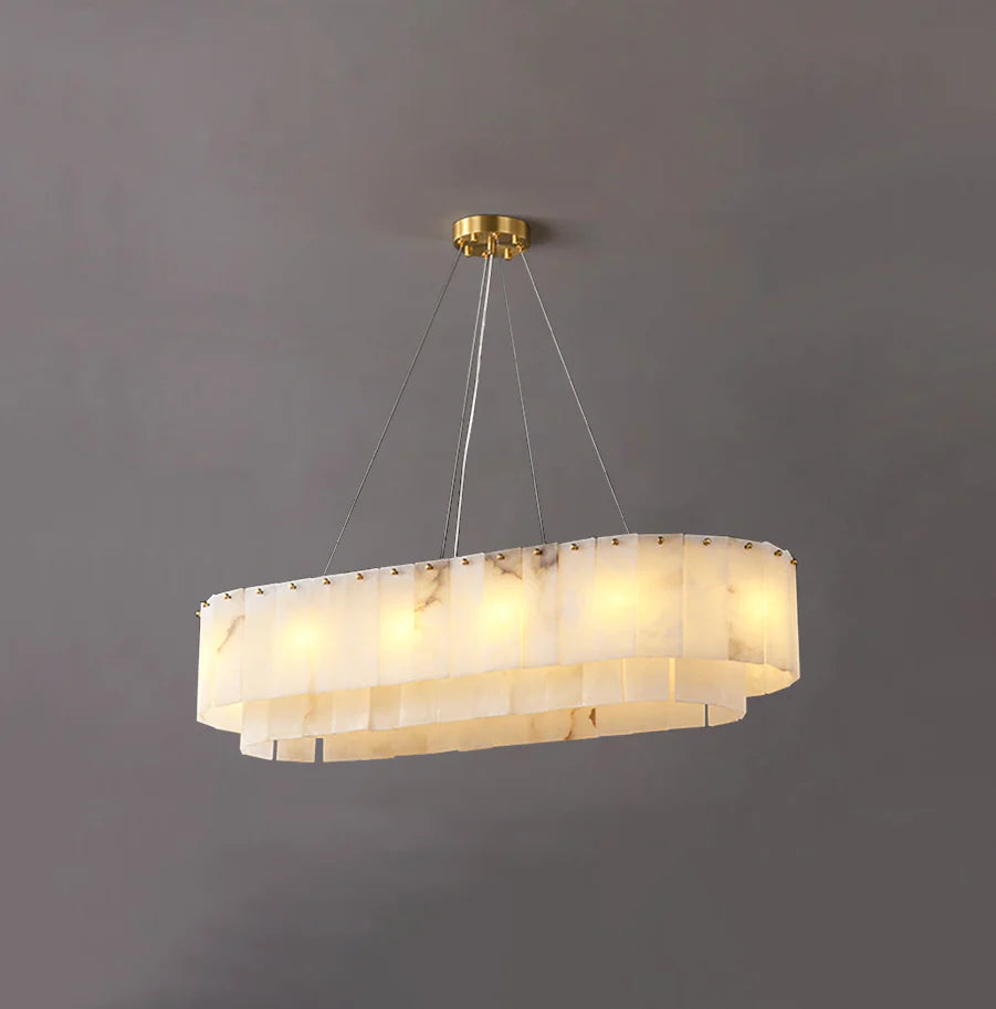 Rectangular Linear Alabaster Chandelier - Nuvé