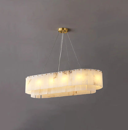 Rectangular Linear Alabaster Chandelier - Nuvé