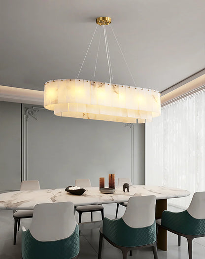 Rectangular Linear Alabaster Chandelier - Nuvé