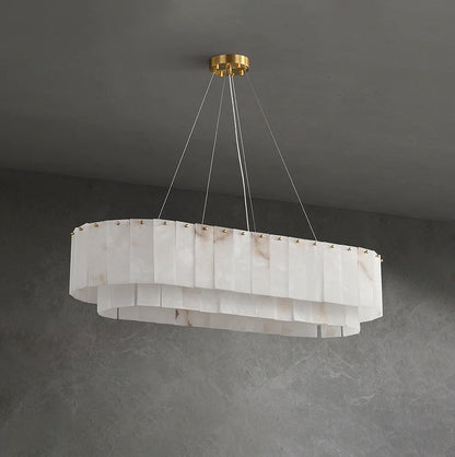 Rectangular Linear Alabaster Chandelier - Nuvé