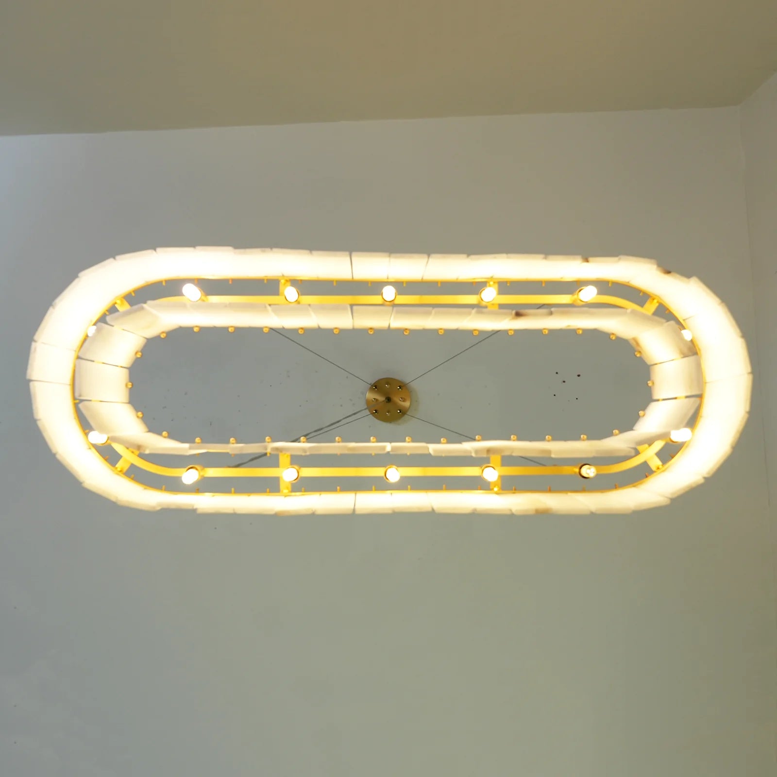 Rectangular Linear Alabaster Chandelier - Nuvé