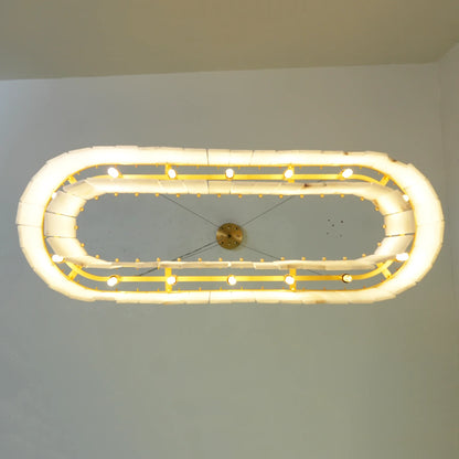 Rectangular Linear Alabaster Chandelier - Nuvé