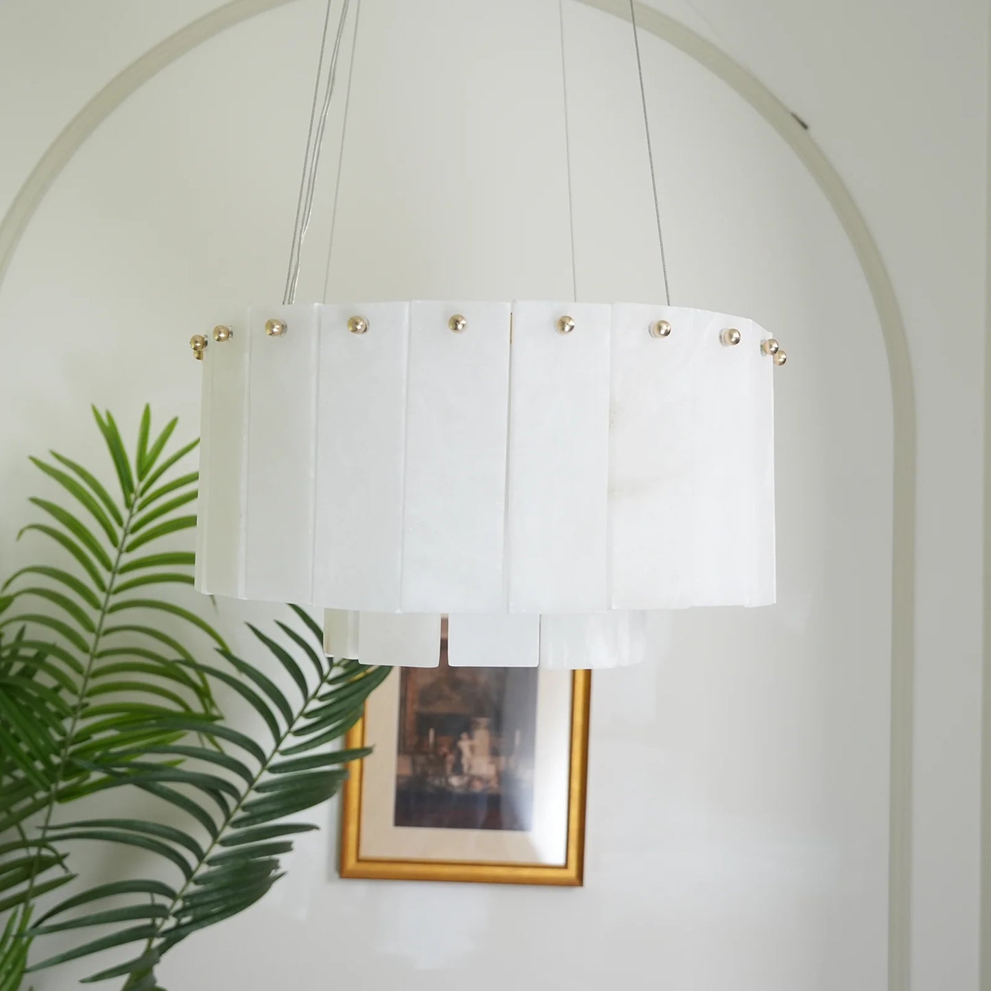 Rectangular Linear Alabaster Chandelier - Nuvé