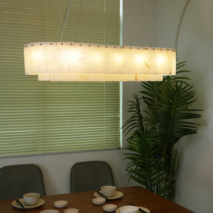 Rectangular Linear Alabaster Chandelier - Nuvé