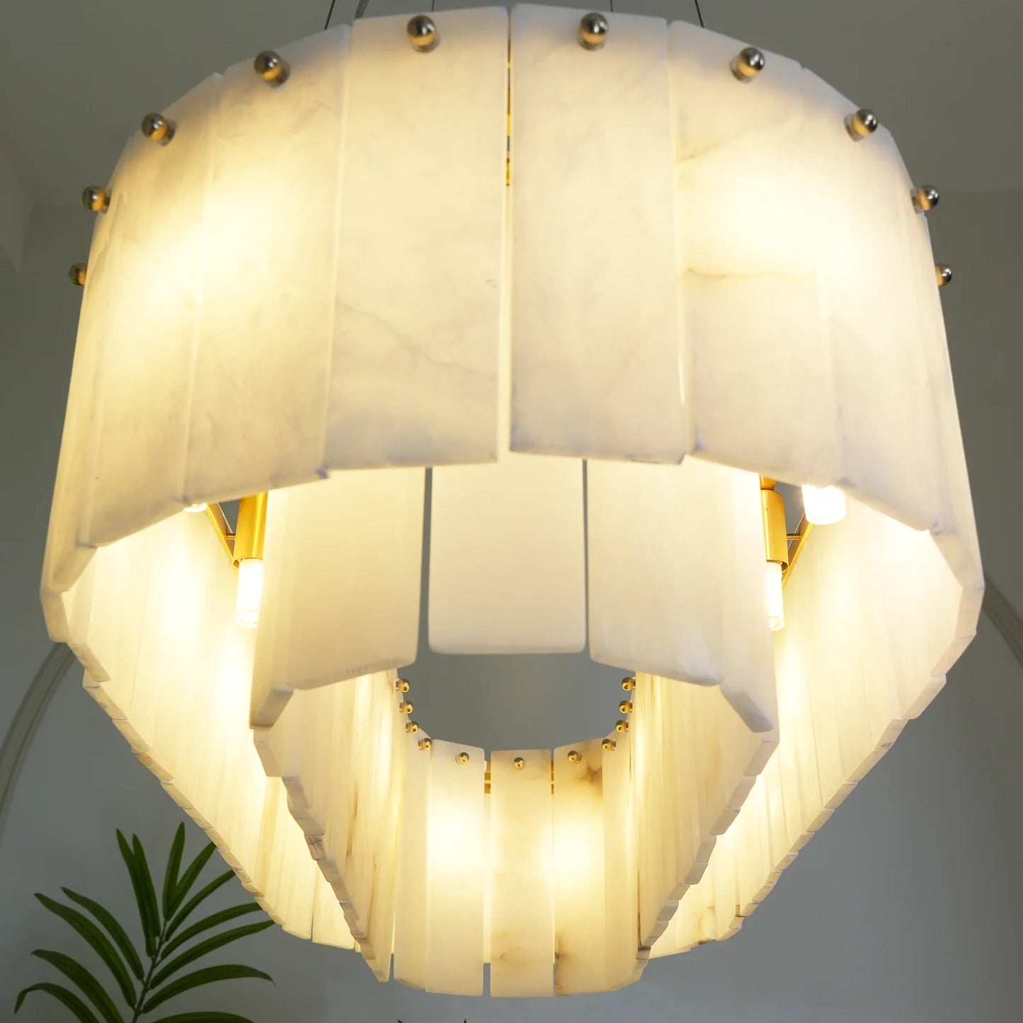Rectangular Linear Alabaster Chandelier - Nuvé