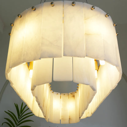 Rectangular Linear Alabaster Chandelier - Nuvé