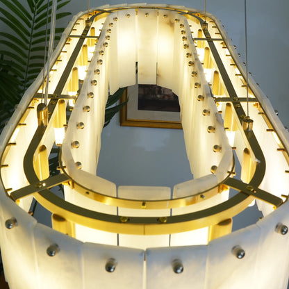 Rectangular Linear Alabaster Chandelier - Nuvé