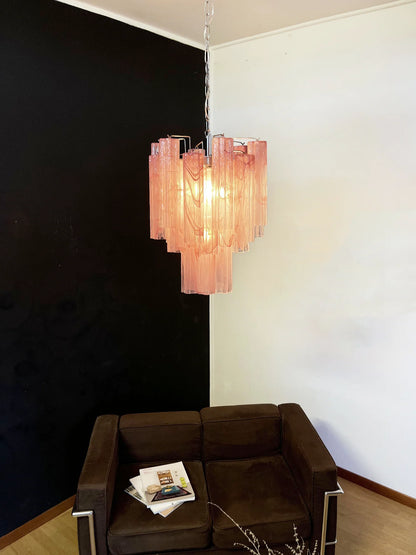 Red Murano Glass Tube Chandelier - Nuvé
