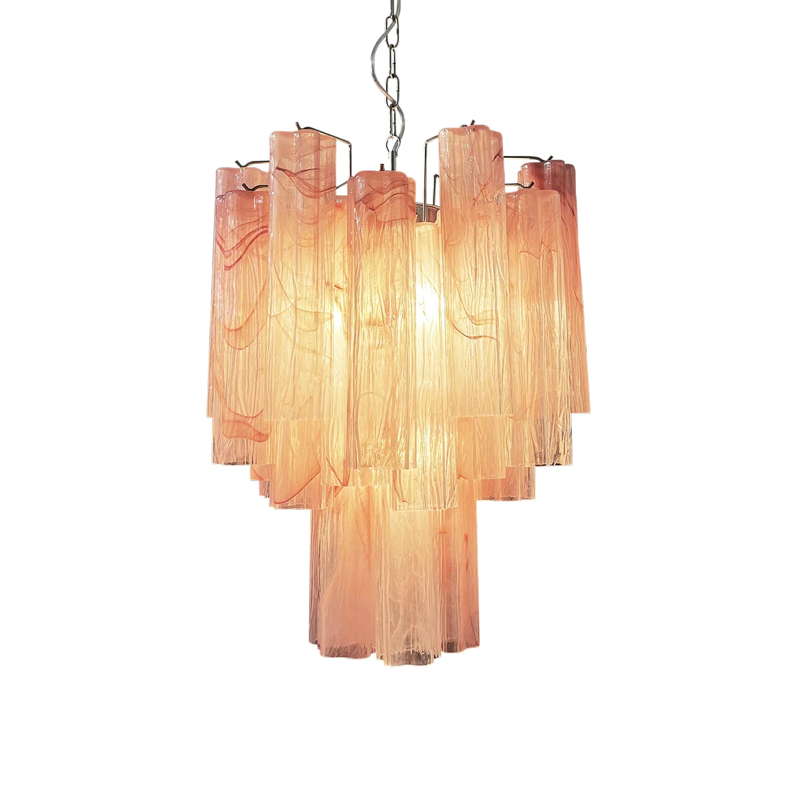 Red Murano Glass Tube Chandelier - Nuvé
