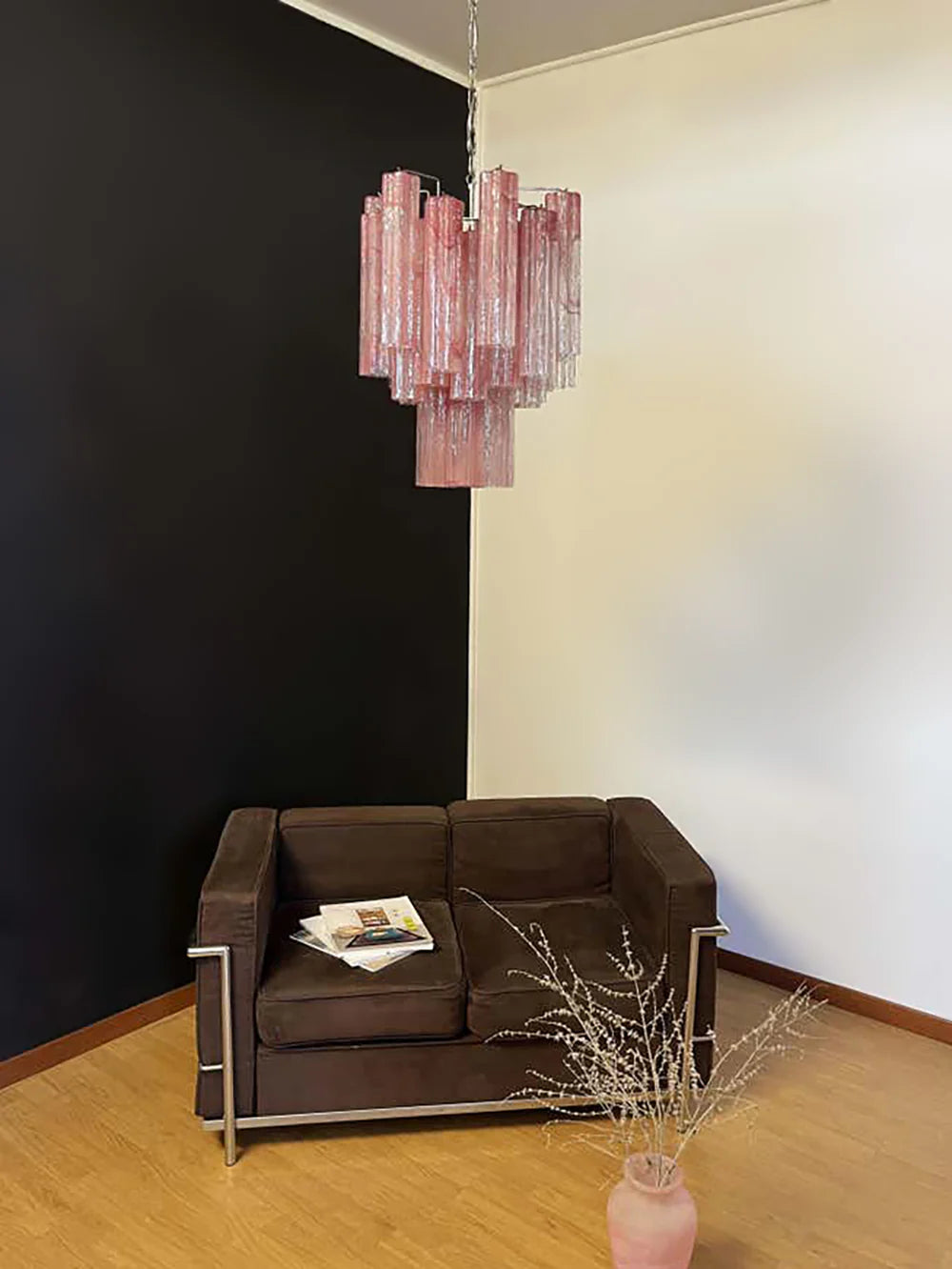 Red Murano Glass Tube Chandelier - Nuvé