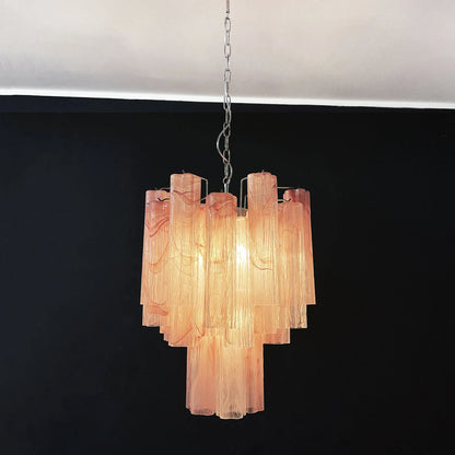 Red Murano Glass Tube Chandelier - Nuvé