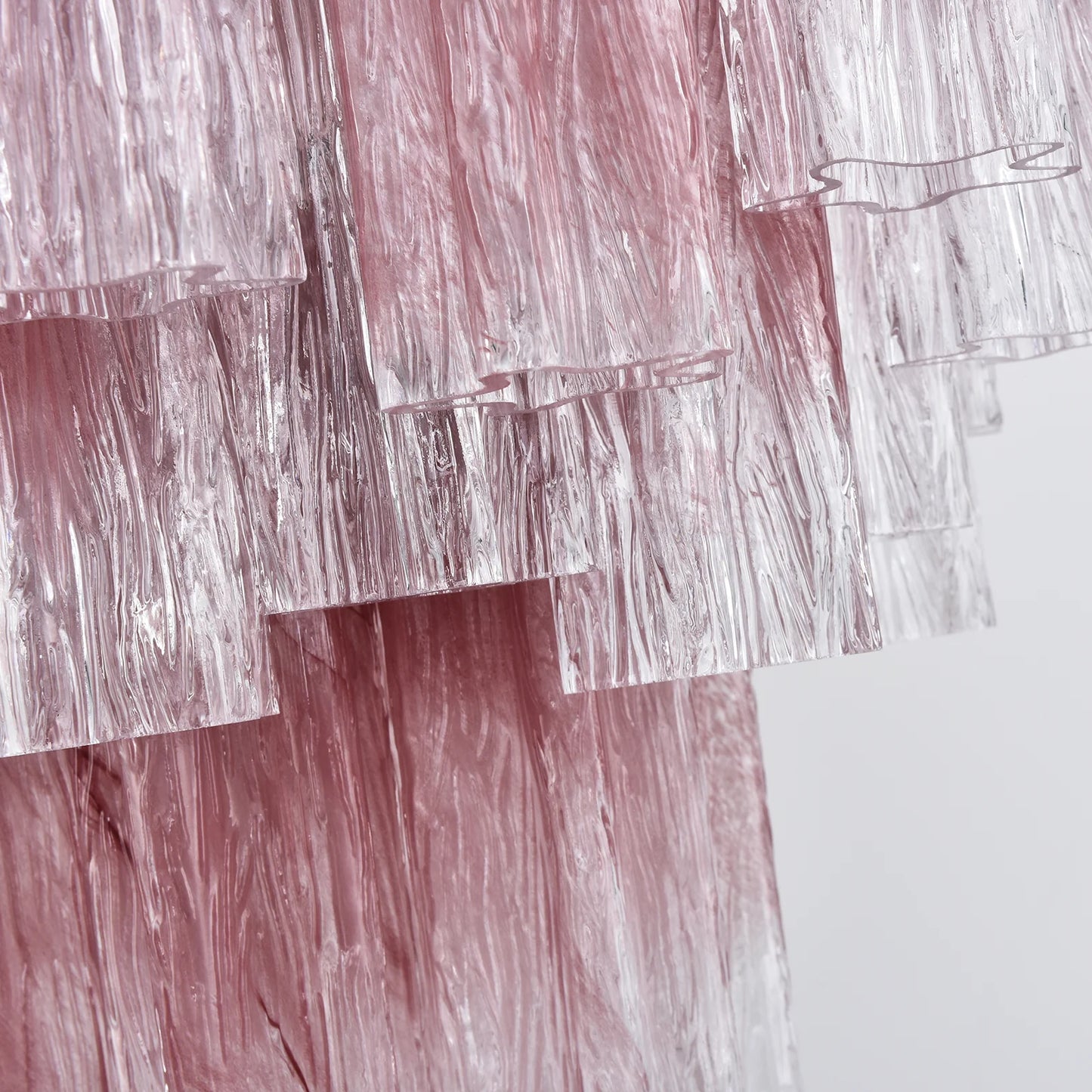 Gradient Red Murano Glass Tube Chandelier - Nuvé