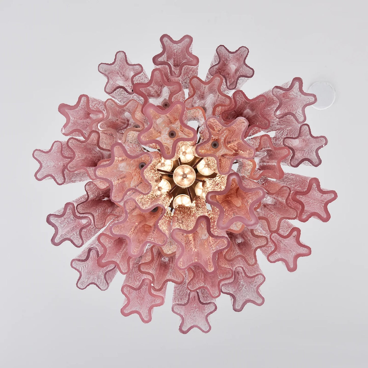 Gradient Red Murano Glass Tube Chandelier - Nuvé
