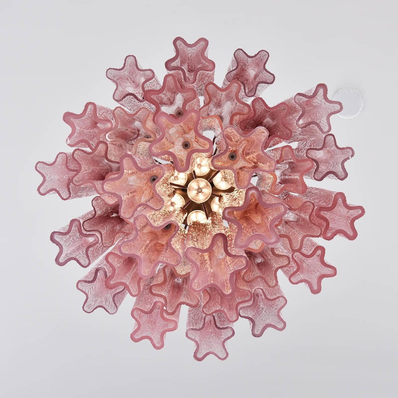 Gradient Red Murano Glass Tube Chandelier - Nuvé