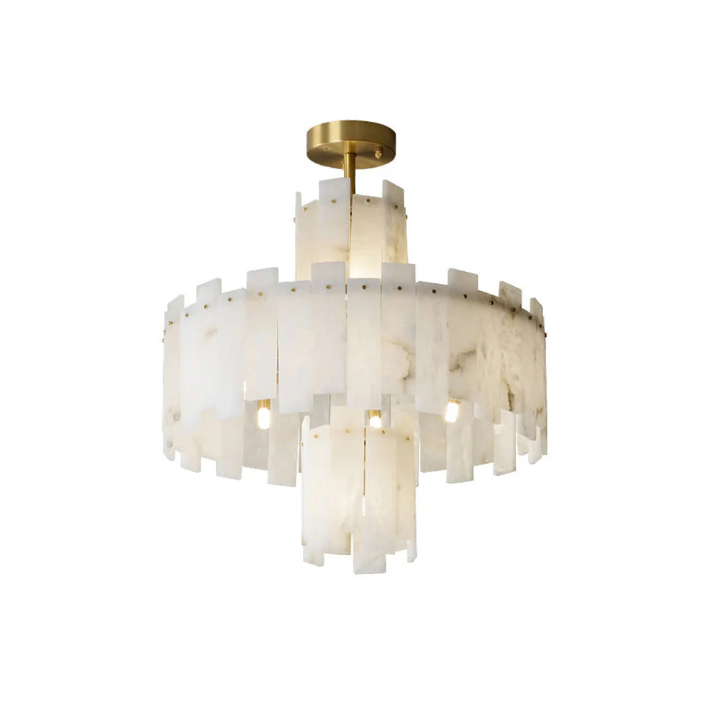 Regina White Alabaster Chandelier - Nuvé